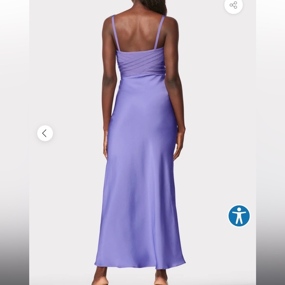 HERVÉ LÉGER X LAW ROACH Bandage-paneled draped satin midi dress - 4/Small - Picture 7 of 9